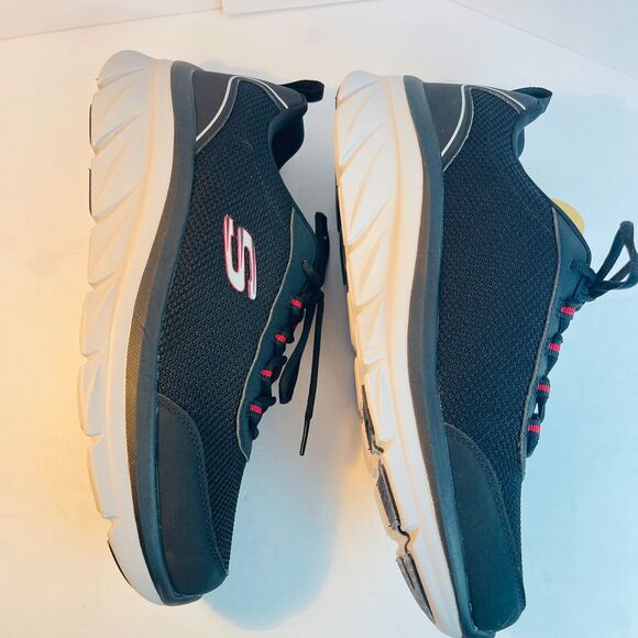 2024 Skechers 10oz Ultra Light Lace Up Running Shoes Mens Size 11 Black Mesh - Picture 3 of 9